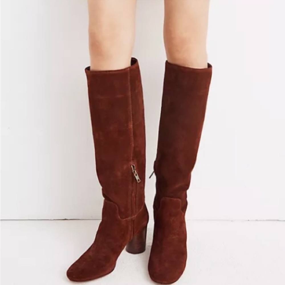 The Scarlett Tall Boot in Suede with Extended Calf